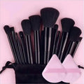 Vegan Makeup Brush Set - Soft Fluffy Kabuki & Blending Brushes for Foundation, Contour & Baking, Cruelty-Free Salon Tools