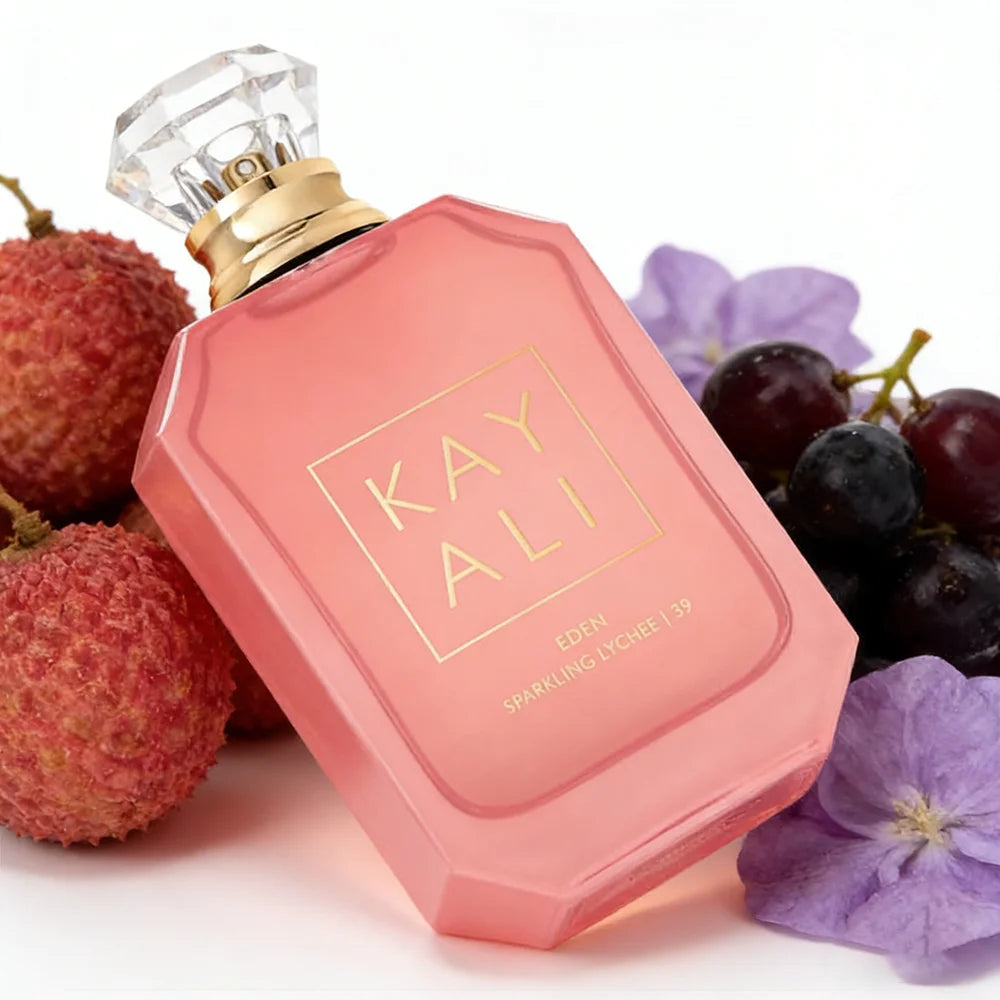 KAYALI EDEN SPARKLING LYCHEE | 39 Eau de Parfum | 3.4 oz / 100 ml Luxury Fruity Floral Perfume for Women & Men | Sparkling Lyche