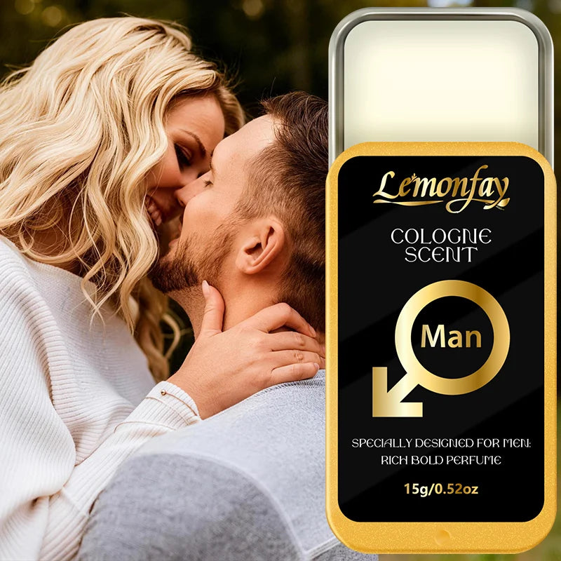 Lemonfay men's cologne balm, with a rich and long-lasting scent, portable, suitable for daily use and dates