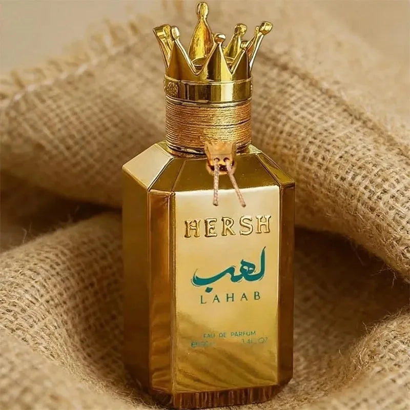 Alezz Oud Hersh Lahab Eau de Parfum Spray 3.4 Ounce Premium Arabian Perfumes Lasting Fresh Aromatic Fragrance Pheromones Perfume