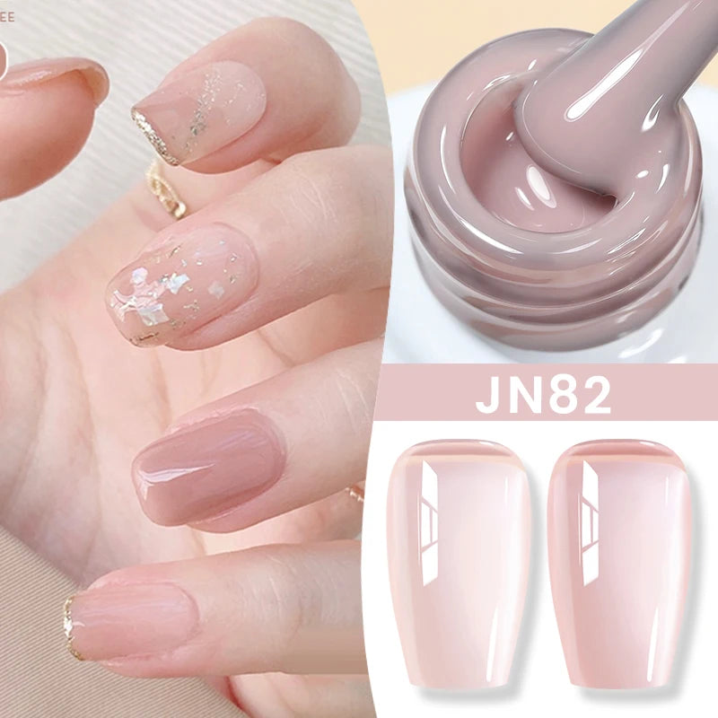 BORN PRETTY 83 Colors 10ml Jelly Nude Gel Nail Polish Autumn Amber Semi Transparent Manicure Soak off UV LED Nails Gel Varnish