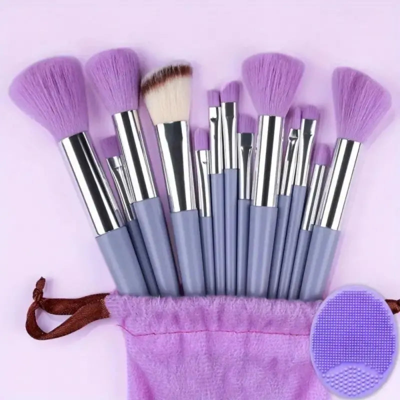 Vegan Makeup Brush Set - Soft Fluffy Kabuki & Blending Brushes for Foundation, Contour & Baking, Cruelty-Free Salon Tools