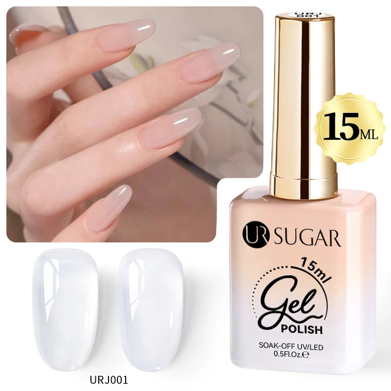 UR SUGAR 15ml Champagne Gold Sliver Reflective Glitter Gel Nail Polish Varnish Semi Permanent Soak Off UV Gel For Manicure Art