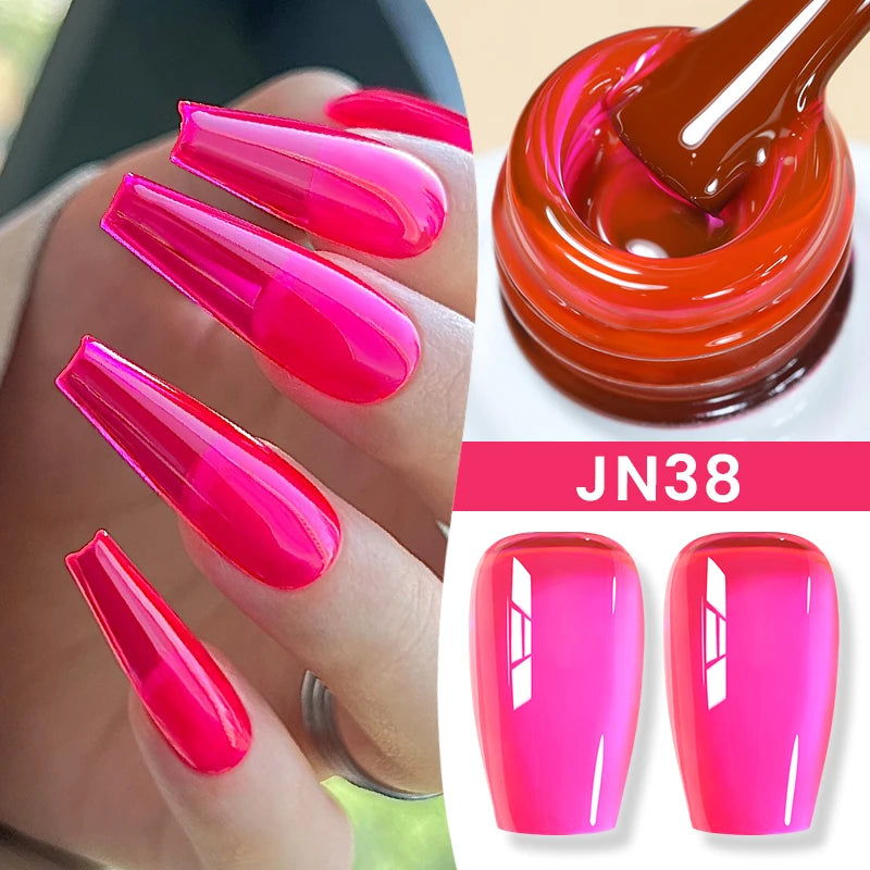 BORN PRETTY 83 Colors 10ml Jelly Nude Gel Nail Polish Autumn Amber Semi Transparent Manicure Soak off UV LED Nails Gel Varnish