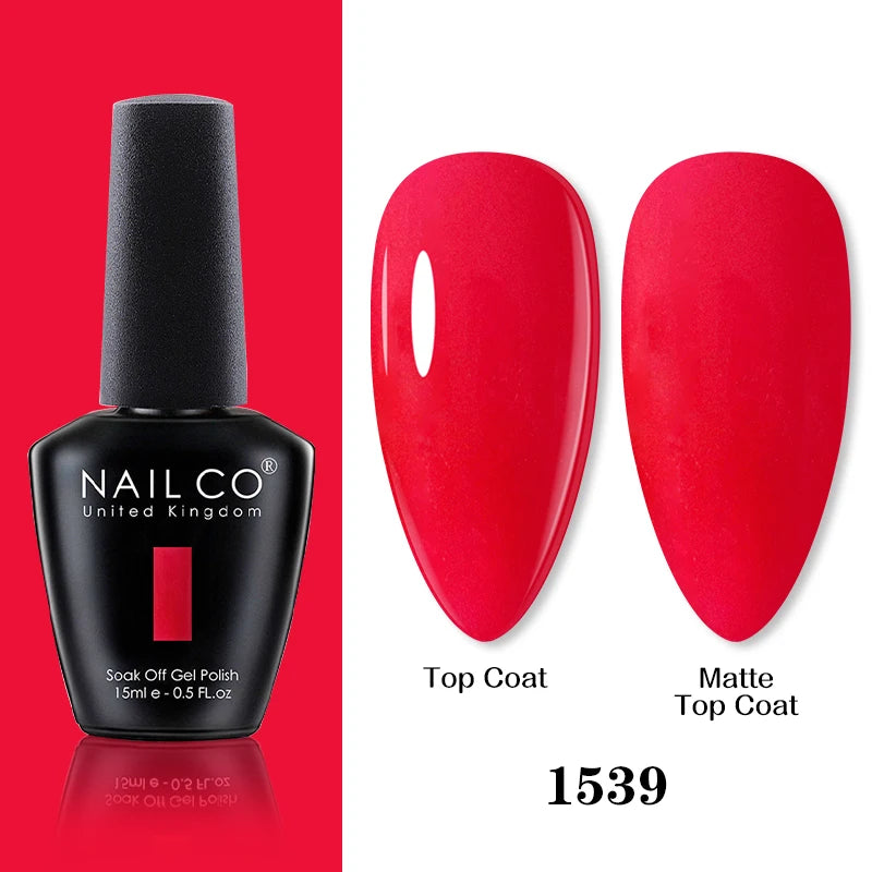 NAILCO 15ml Brown Nails Art Red Color Gel Nail Polish Semi-permanent UV Gel Polish Coffee Manicure Chocolate Hybrid Nail Varnish