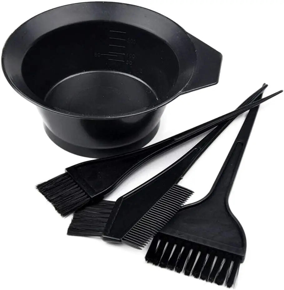 Professional Hair Dye Brush and Mixing Bowl Set for Salon & Home Use, Includes Multiple Brushes & Comb
