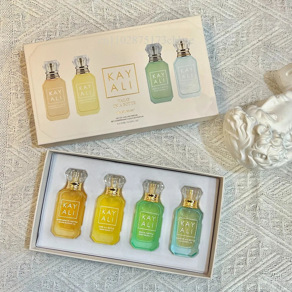 KAYALI 4x10ml Mini Perfume Set Vanilla Oud Floral Fruity Oriental Long Lasting Unisex Eau De Parfum Travel Gift Set Luxury