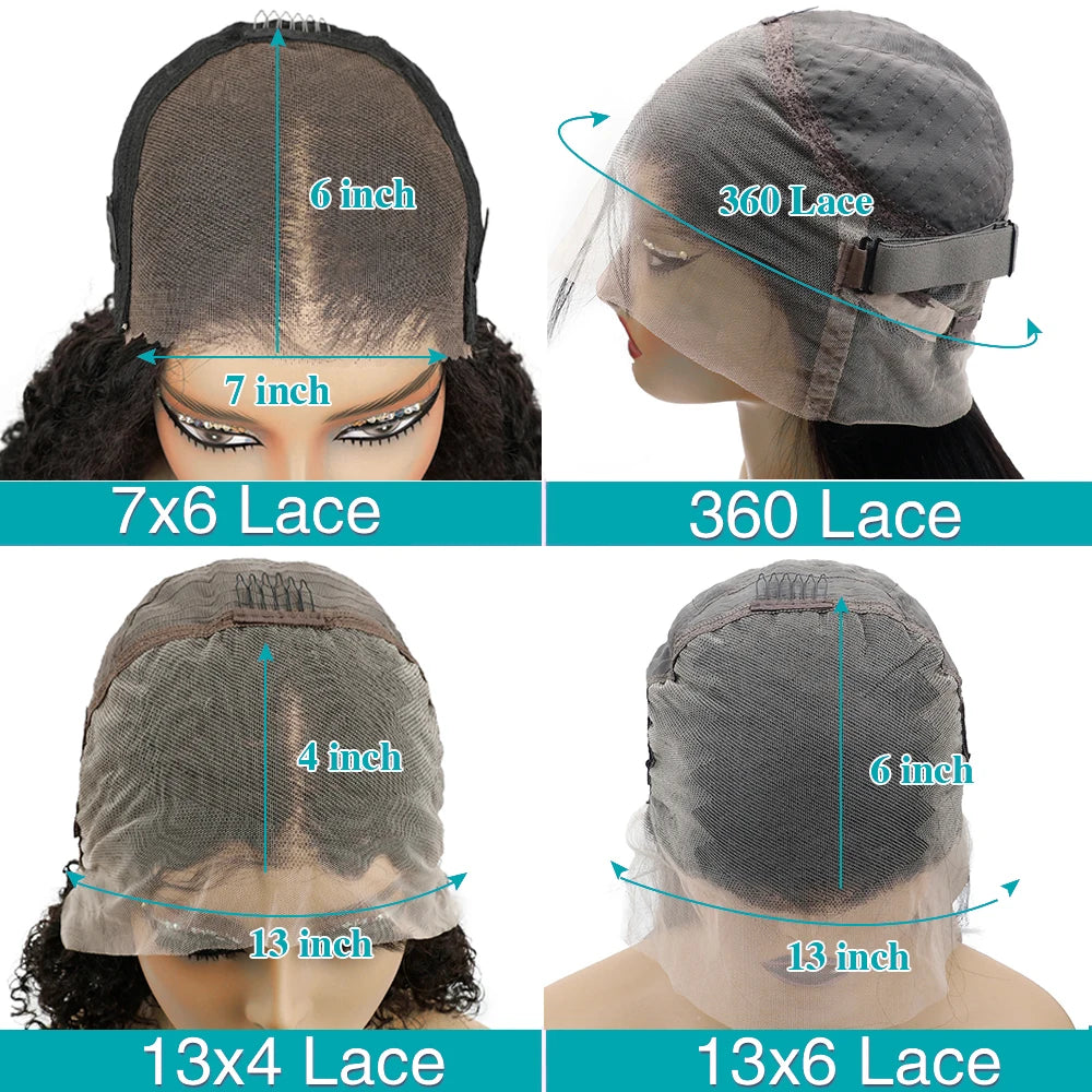 7x6 Gluless Body Wave Human Hair Wigs 13x6 HD Lace Frontal Wigs 40 Inch For Black Women Pre Plucked Loose Wave Lace Frontal Wig