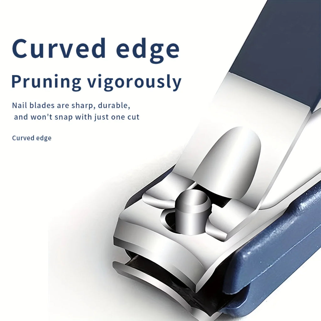 High-Quality New Splash-Proof Nail Clippers with a Hard Blade And a Nail Storage Box, Featuring an Attractive Design.