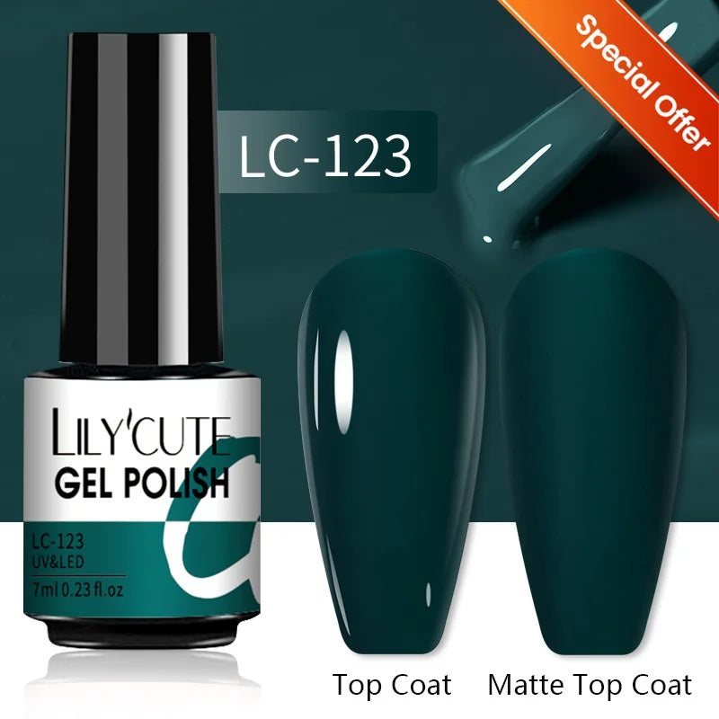 LILYCUTE 7ML Jelly Amber Gel Nail Polish Brown Crystal Translucent Dull Color Nail Art Gel Semi Permanent UV Gel Polish Varnish
