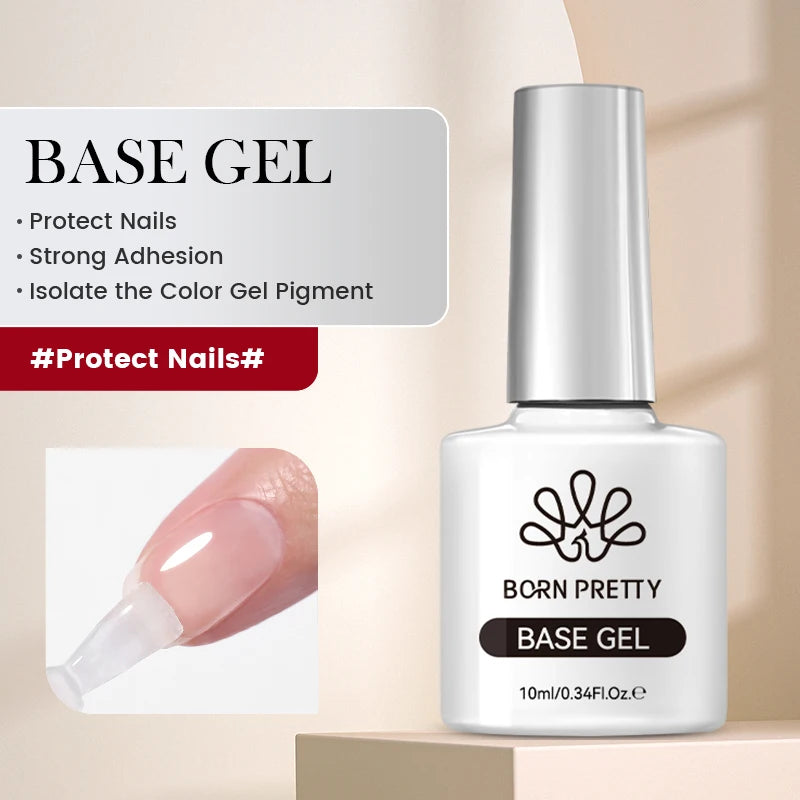 BORN PRETTY 10ml Translucent Jelly Nude Gel Nail Polish Colorful  Varnish Semi Permanent UV LED Nail Art  Manicure Gel