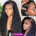 40 Inch Deep Wave 13X6 Hd Lace Frontal Wig 250 Density Preplucked Brazilian Hair Wigs Water Wave Curly Human Hair For Women