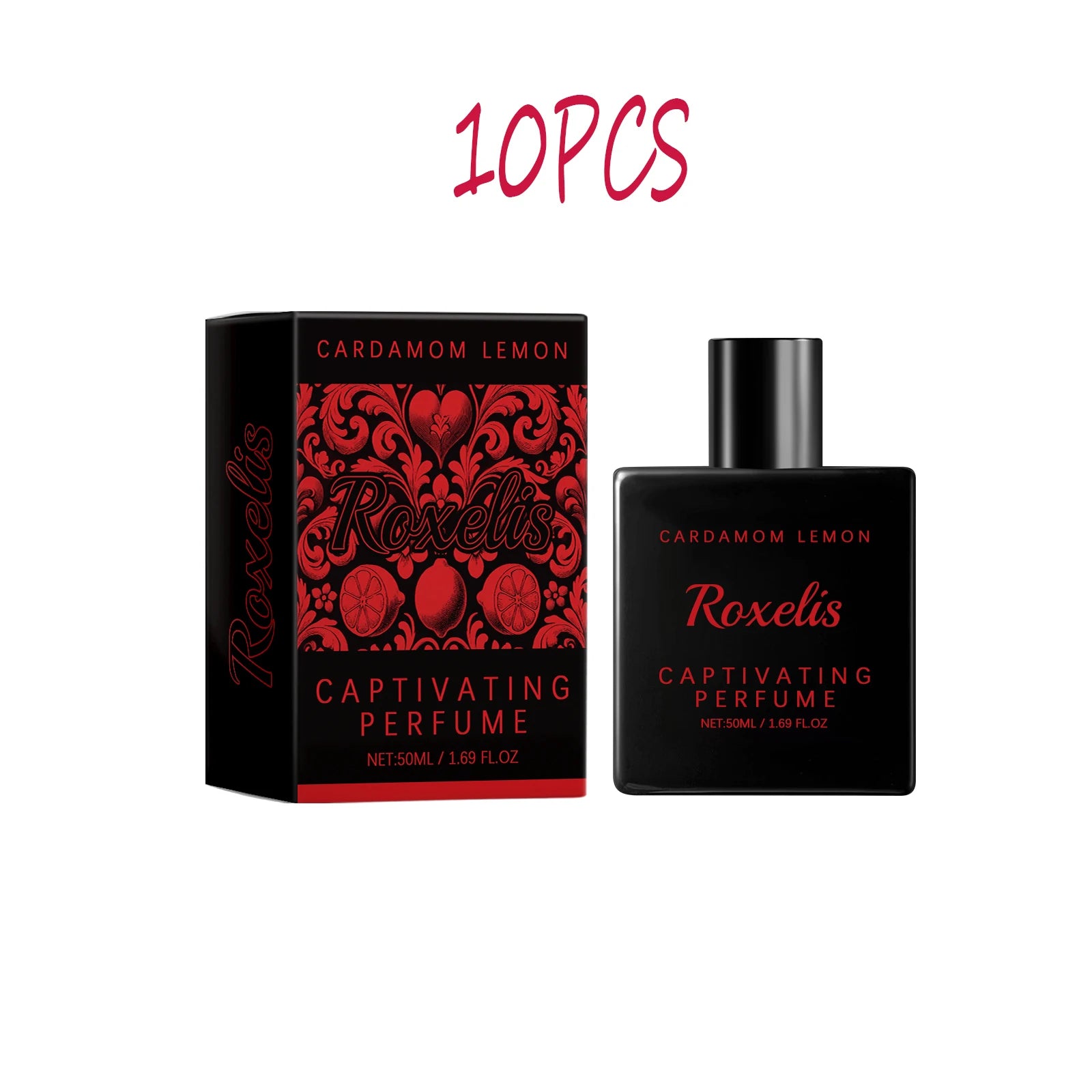 ROXELIS 50 ml Cardamom Lemon Eau de Parfum with a fresh captivating fragrance, blending aromatic cardamom and zesty lemon notes