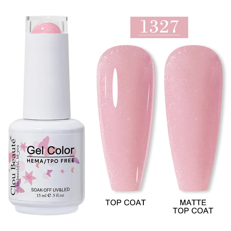 Clou Beaute 15ml Red Color Gel Polish Vernis Semi Permanent UV Varnish Gel Nail Polish Hema TPO Free Nails Art Manicure TOP BASE
