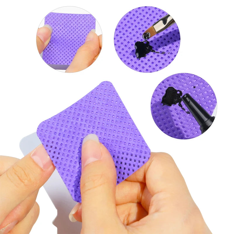 300 pcs Nail Polish Remover Wipes Nail Cleaning Pads, Non Woven Nail Pads for Women Girl Beauty Salon