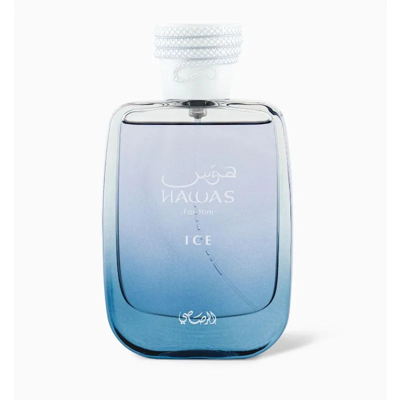 Rasasi Hawas Ice Eau de Parfum Spray 3.4 Ounce Original Arab Perfumes Premium Lasting Aromatic Pheromones Cologne Perfume 100 ML