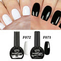 Quiska 2Pcs Black White Nail Gel Polish Set 8Ml Semi Permanent Soak Off UV LED Varnish Manicure Tools Design DIY Charm Manicure