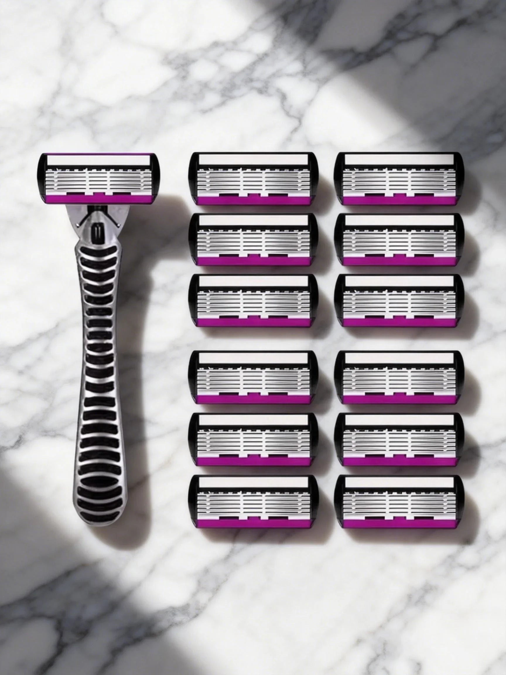 3/6/12 Pcs/ High Quality Man Safety Razor Blade 6 Layer German Stainless Steel Shaving Cartridges Compatible Mach Shaver