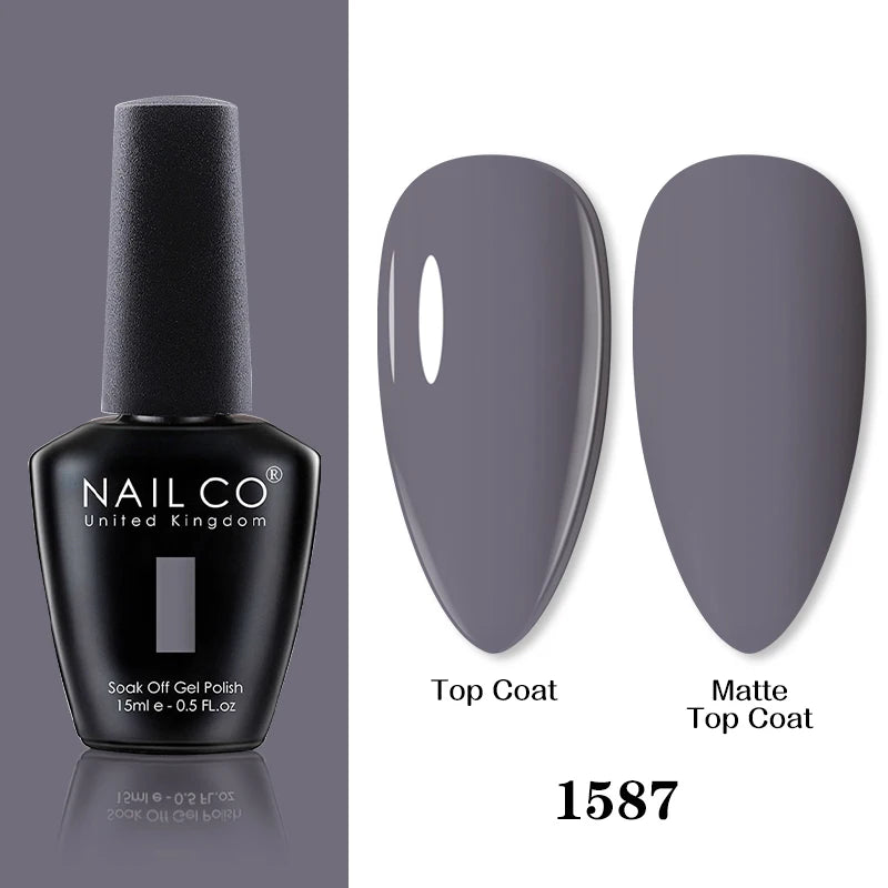 NAILCO 15ml Brown Nails Art Red Color Gel Nail Polish Semi-permanent UV Gel Polish Coffee Manicure Chocolate Hybrid Nail Varnish