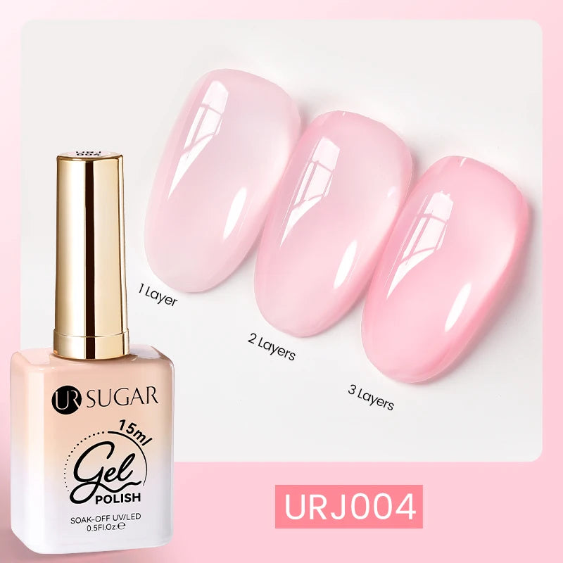 UR SUGAR 15ml Champagne Gold Sliver Reflective Glitter Gel Nail Polish Varnish Semi Permanent Soak Off UV Gel For Manicure Art