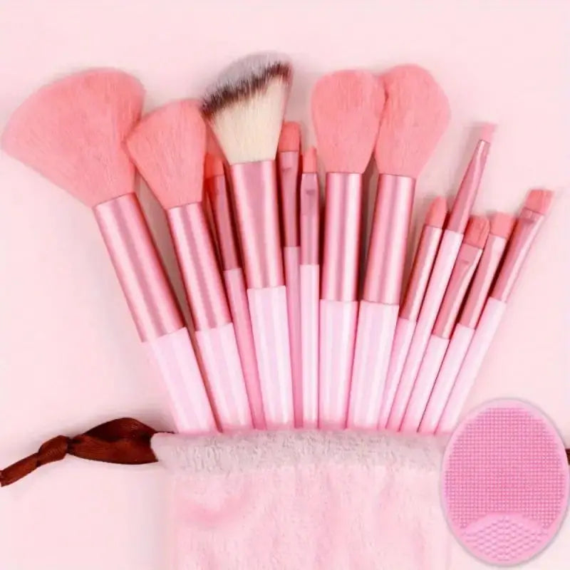 Vegan Makeup Brush Set - Soft Fluffy Kabuki & Blending Brushes for Foundation, Contour & Baking, Cruelty-Free Salon Tools