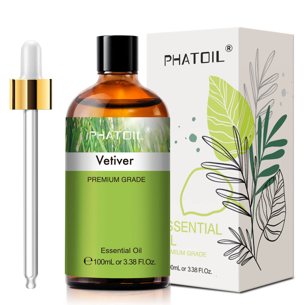PHATOIL 100ml Pure Essential Oil Lavender Jasmine Vanilla Sandalwood Sweet Orange Lemon Aromatherpay Essential Oils For Diffuser