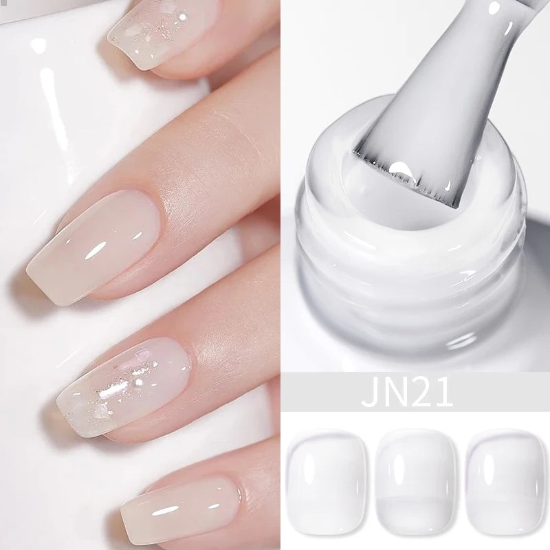 BORN PRETTY 10ml Translucent Jelly Nude Gel Nail Polish Colorful  Varnish Semi Permanent UV LED Nail Art  Manicure Gel
