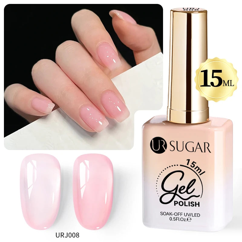 UR SUGAR 15ml Champagne Gold Sliver Reflective Glitter Gel Nail Polish Varnish Semi Permanent Soak Off UV Gel For Manicure Art