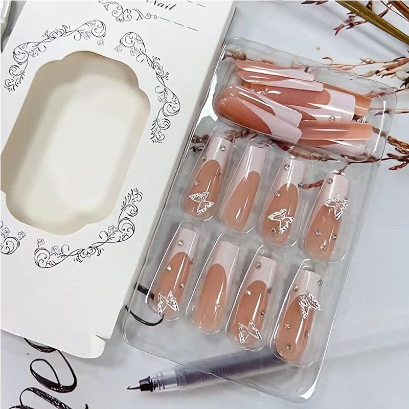 24 PCS Diamond Butterfly Nail Art