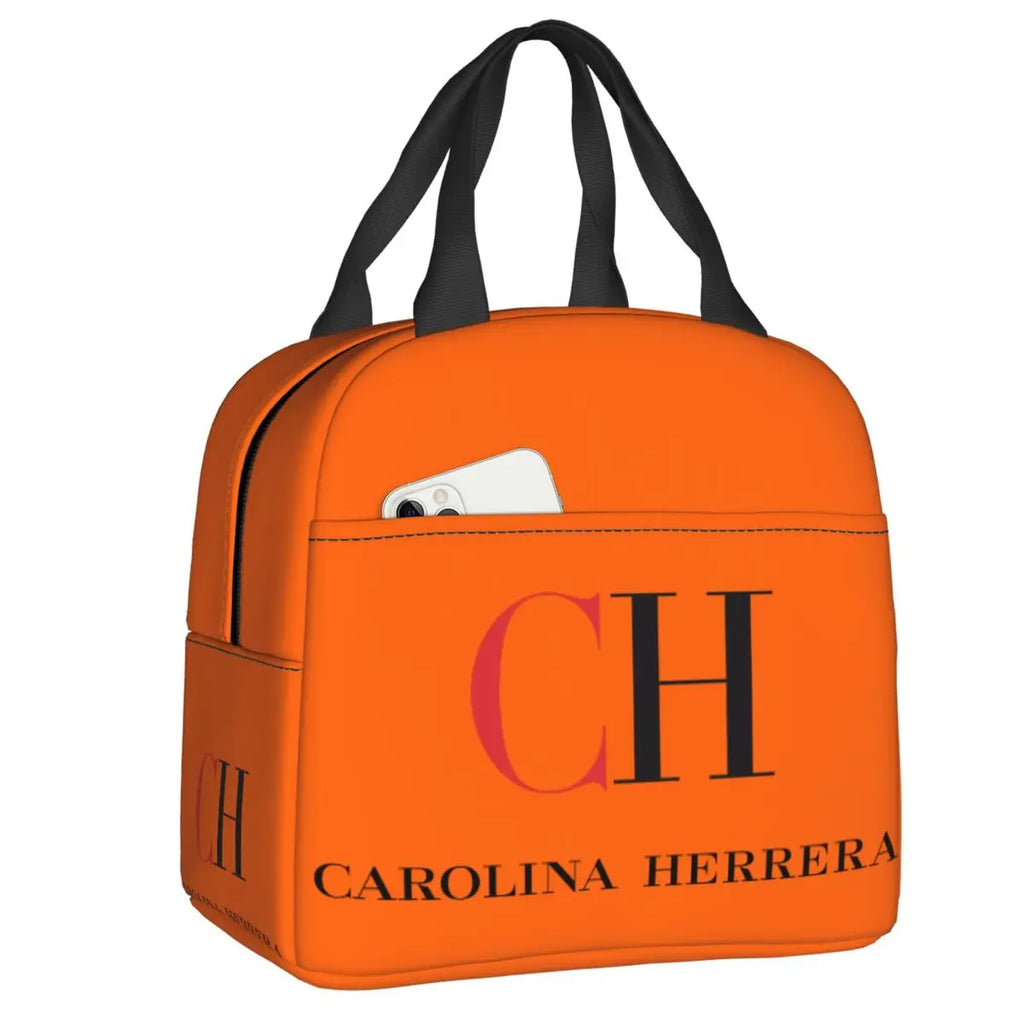 Custom C-carolinas Print Resuable Lunch Boxes Leakproof Herreraes Thermal Cooler Food Insulated Lunch Bag  Children Student
