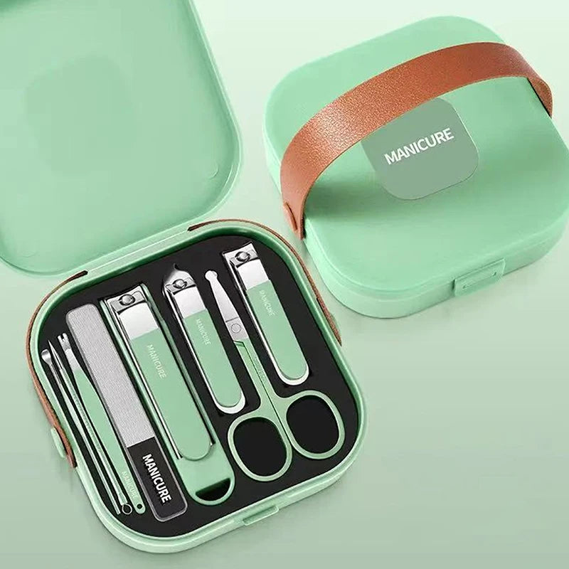 [WHB]8-in-1 Nail Set Tool for Manicure Box Professional Pedicure Nail Cutter Set Nail Care Nail Clipper Kit