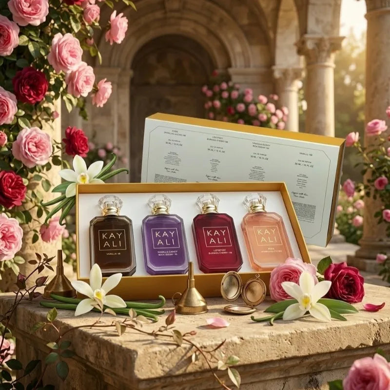 30ml*4 KAYALI Perfume Set Long Lasting Luxury Unisex Portable Mini Fragrance Collection Elegant Sweet Rich Smooth Premium Scent