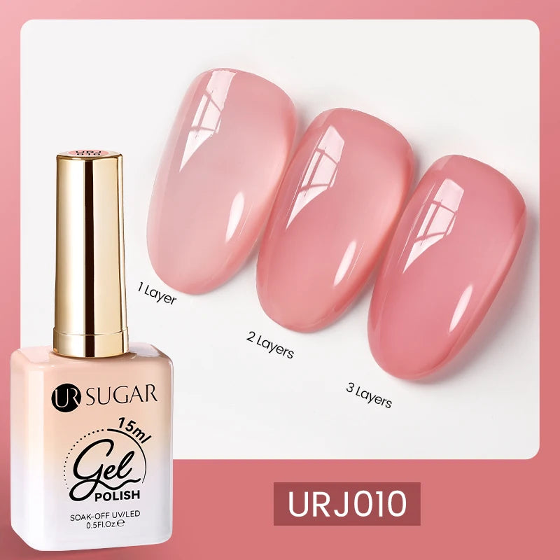 UR SUGAR 15ml Champagne Gold Sliver Reflective Glitter Gel Nail Polish Varnish Semi Permanent Soak Off UV Gel For Manicure Art