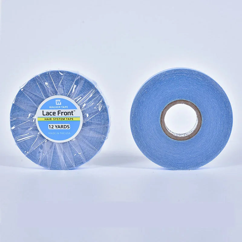 1/2/3 Roll 0.8 CM*12 Yards Super Hair Blue Tape Double-Sided Adhesive Tape for Hair Extension/Lace Wig/Toupee