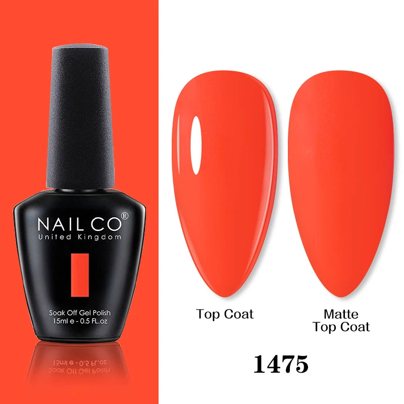 NAILCO 15ml Brown Nails Art Red Color Gel Nail Polish Semi-permanent UV Gel Polish Coffee Manicure Chocolate Hybrid Nail Varnish