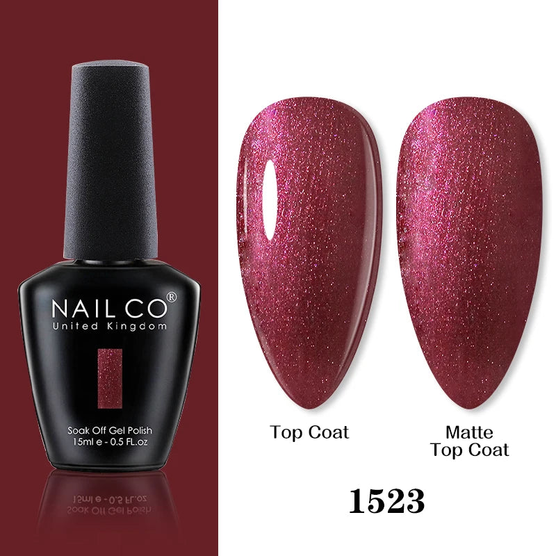 NAILCO 15ml Brown Nails Art Red Color Gel Nail Polish Semi-permanent UV Gel Polish Coffee Manicure Chocolate Hybrid Nail Varnish