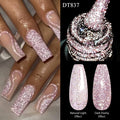 7ml Reflective Glitter Nail Gel Polish Semi Permanent French Style Nail Art UV LED Gel Sparkling Soak Off Manicure Varnish DIY