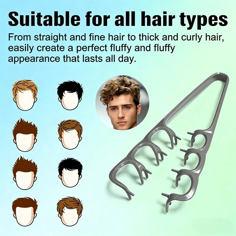 Volumizing Detangling Hair Comb for Men Wide Tooth Styling Tool for Curly Wavy All Hair Types Fluffy Texture Salon Styling Brush