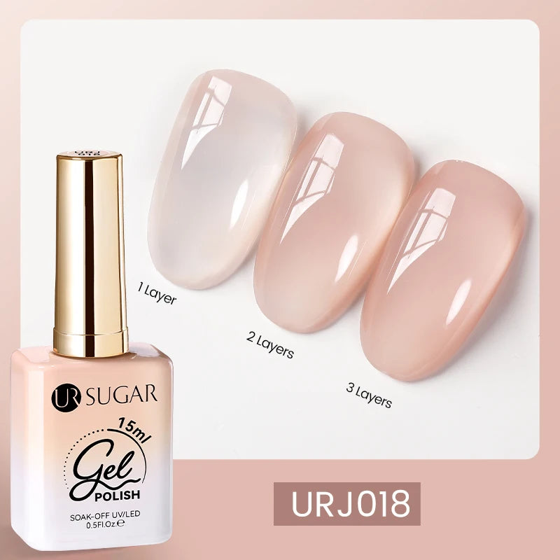 UR SUGAR 15ml Champagne Gold Sliver Reflective Glitter Gel Nail Polish Varnish Semi Permanent Soak Off UV Gel For Manicure Art