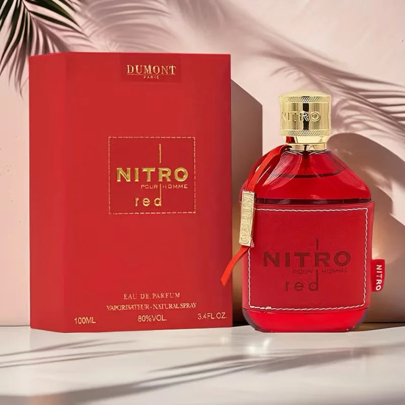 Dumont NITRO RED - 3.4oz - Eau De Parfum - Luxury Perfume for Men - Fruit, Woody, Floral & Masculine Fragrance - Long Lasting C