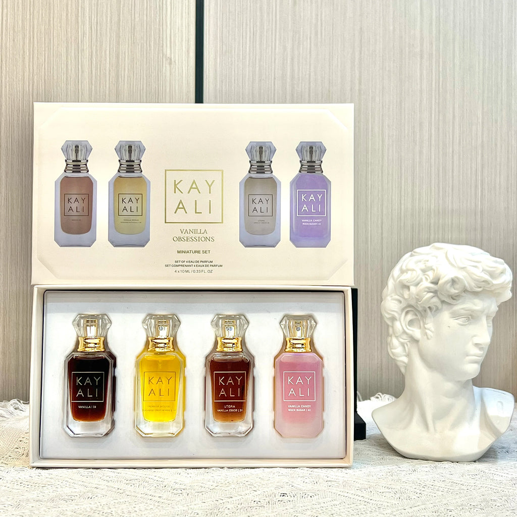 KAYALI Women’s Perfume Gift Set  4*10ml Long Lasting Fresh Mild Elegant Floral Fruity Musk Natural Fragrance Two Scents