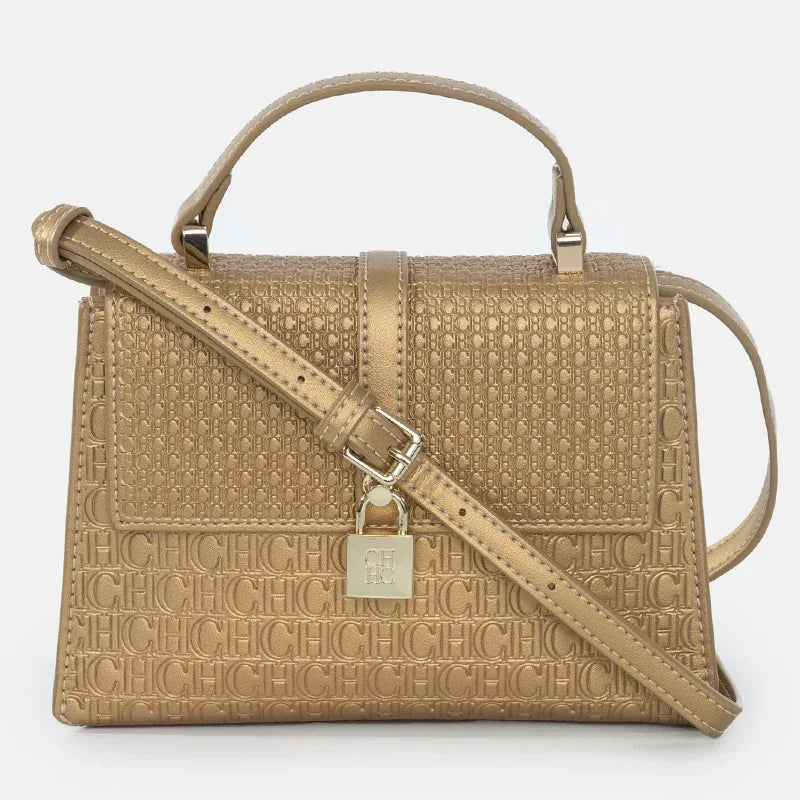 CHCH Luxury Brand Women's Tote Bag Delicate Compact Monogram Print Lock Design Versatile Simple Solid Color Women's Shoulder Bag