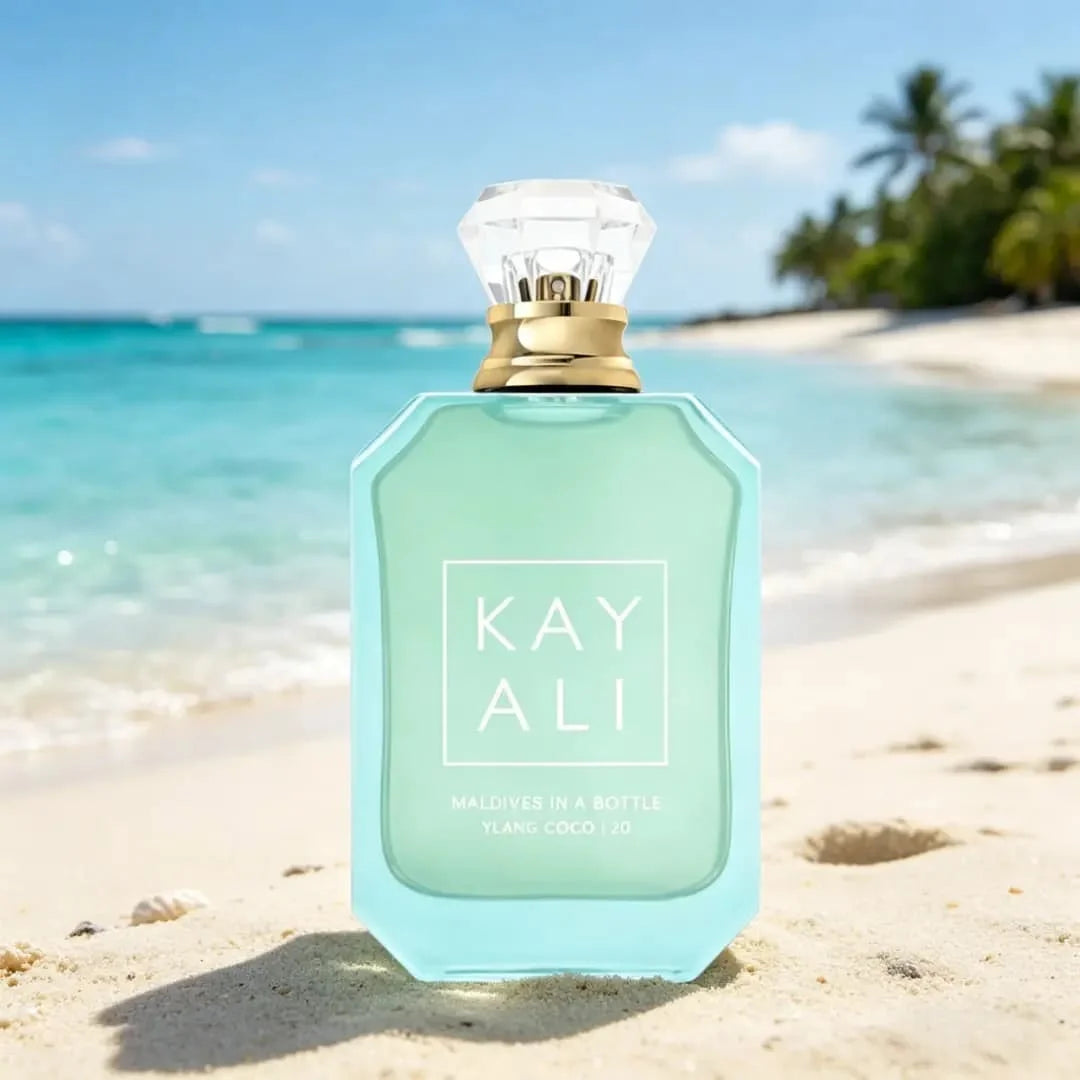 Kayali Maldives Yilan Coconut No. 20 Neutral perfume, 3.4oz, 100ml, lasting and fresh, tropical flower and fruit tone, fully sho