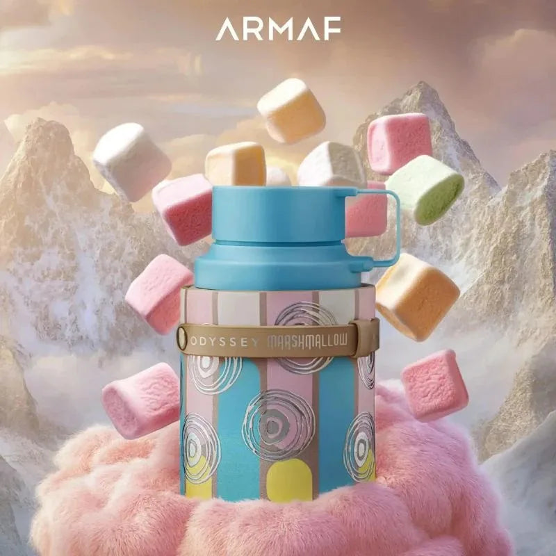 Armaf Odyssey Marshmallow Eau de Parfum 3.4 Ounce Premium Arabian Perfumes Lasting Floral Fruity Gourmand Unisex Perfume 100 ML