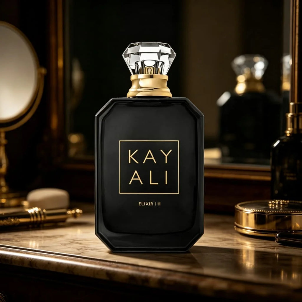 Kayali elixir No. 11 neutral strong perfume, saffron ebony amber, fragrant oriental wood tone, full of mystery and luxury