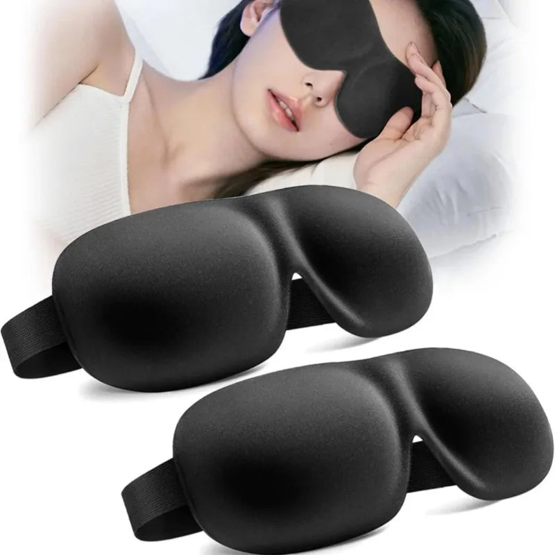 3D Sleep Mask Soft Memory Foam Eye Cover Blindfold Comfortable Sleeping Aid for Travel Light Blockout