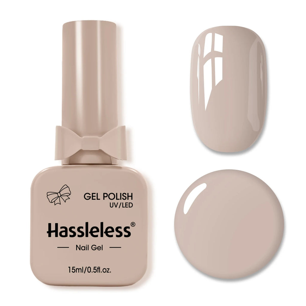 Hassleless 15ML Naked Nail Gel Polish Nails Gel Polish, Semi Permanent Varnish Nail Glue Soak Off UV LED Nail Polish Manicure Na