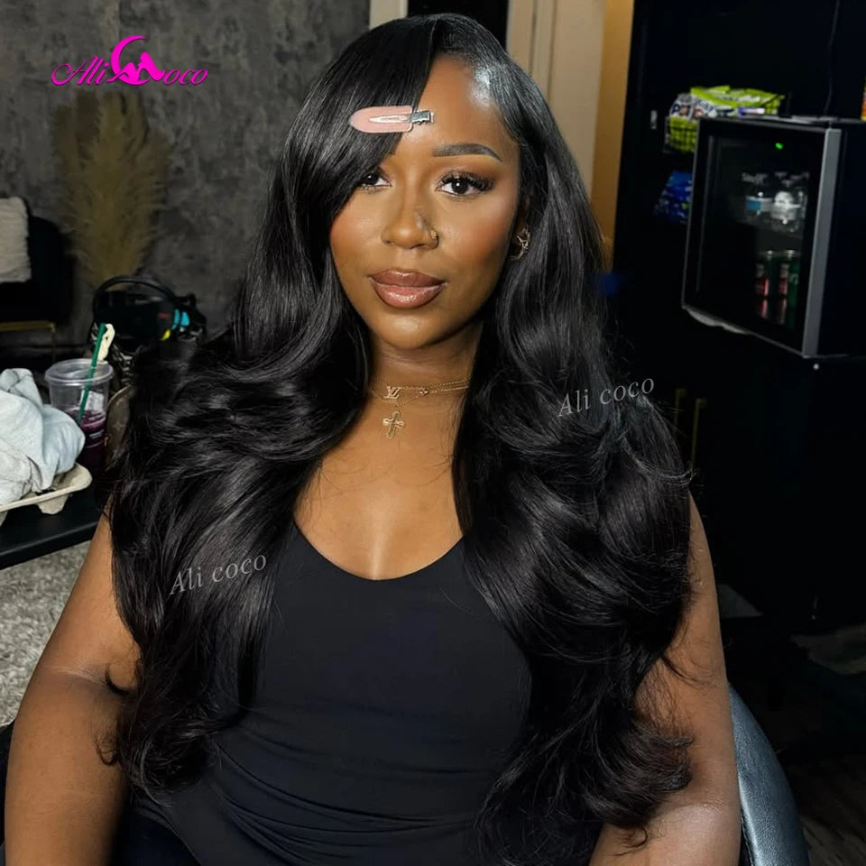 Dark Reddish Brown 180 Density Body Wave Human Hair Wig 13x6 Lace Front Wigs Beautiful Red Brown Colored Pre Plucked for Women