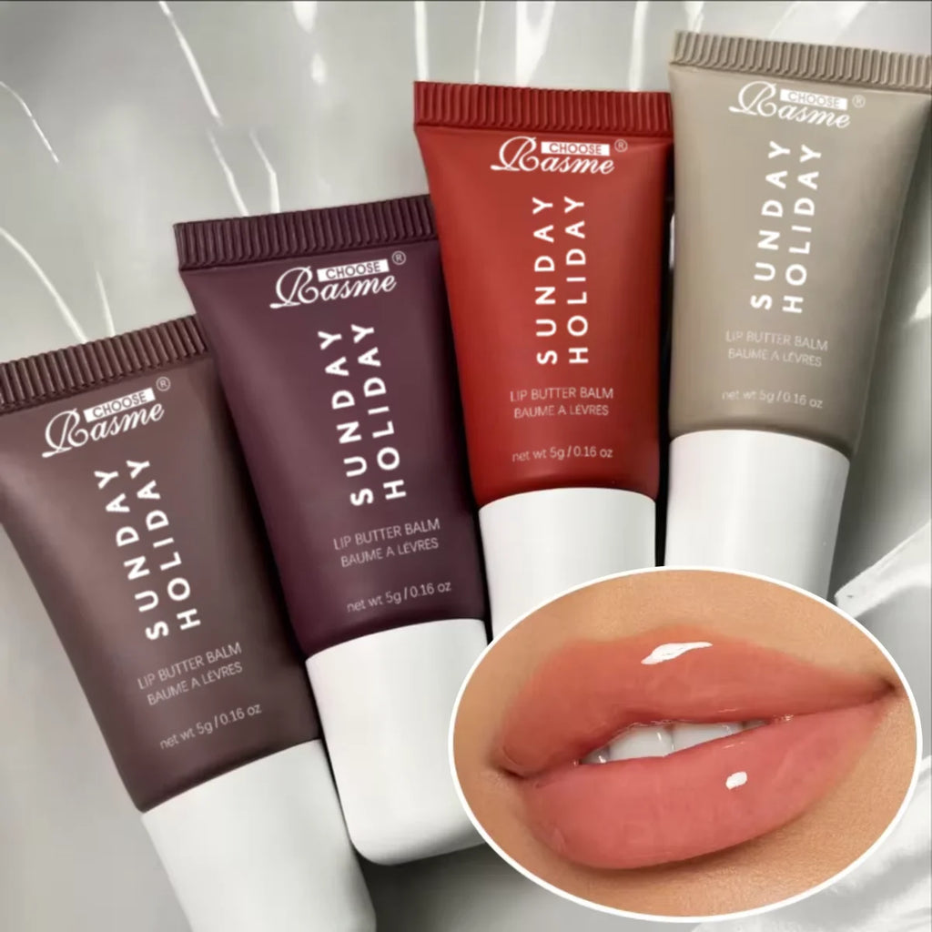Christmas gift Moisturizing Mirror Lipstick Vanilla Powder Sugar Coffee Cake Smell Lipstick Transparent Oil Makeup Set