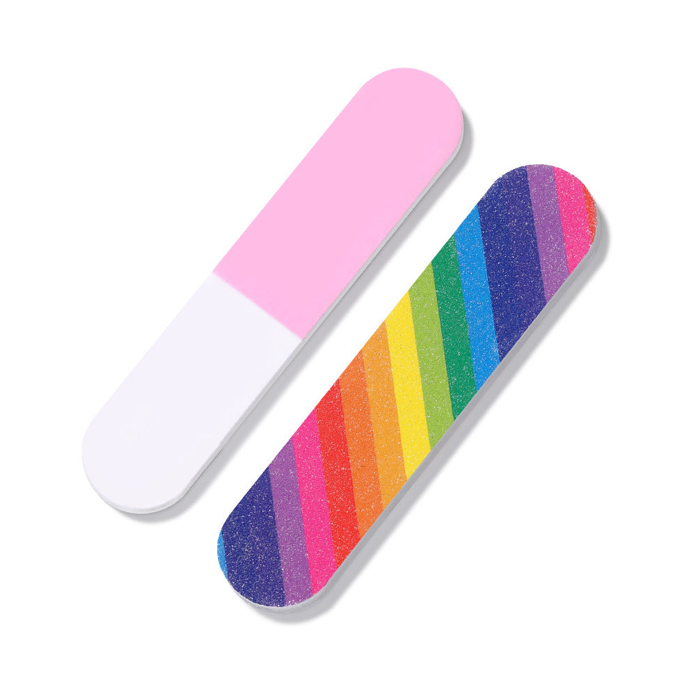 Short Double-sided Manicure Burnishing Stick Mini Rub